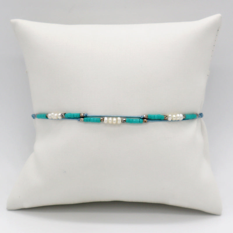 New Bulk Sale OEM Custom Handmade Adjustable Miyuki Beads With Fresh Water Pearl 925 Sterling Silver Finding Woven Bracelet