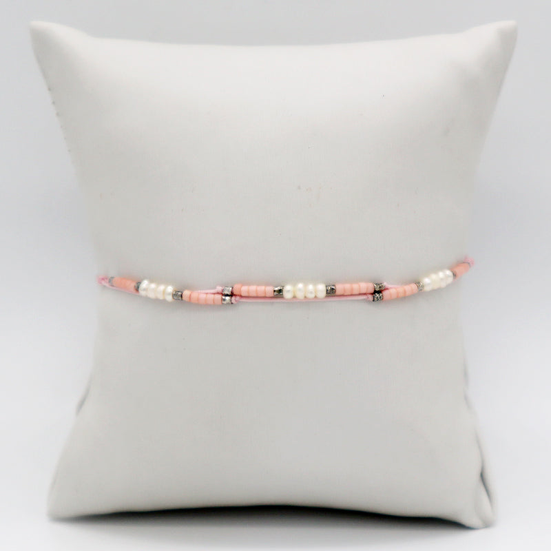 New Bulk Sale OEM Custom Handmade Adjustable Miyuki Beads With Fresh Water Pearl 925 Sterling Silver Finding Woven Bracelet