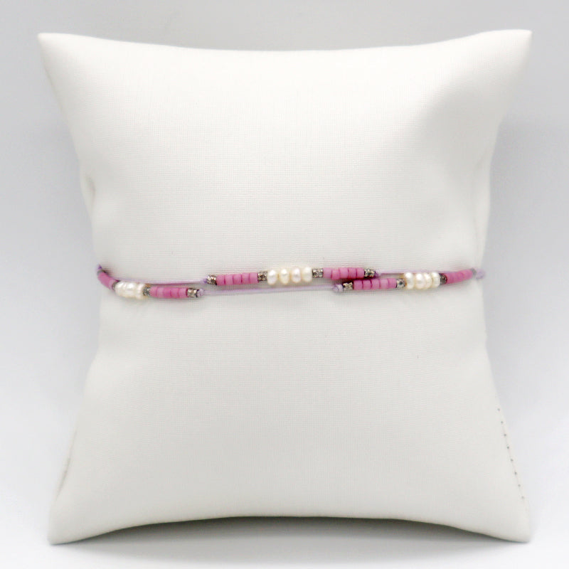 New Bulk Sale OEM Custom Handmade Adjustable Miyuki Beads With Fresh Water Pearl 925 Sterling Silver Finding Woven Bracelet