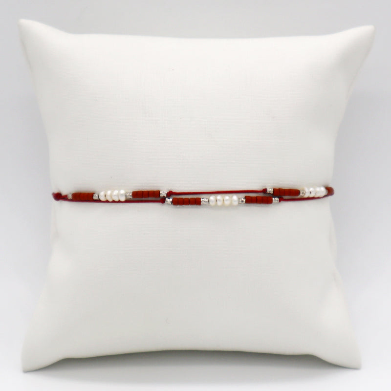 New Bulk Sale OEM Custom Handmade Adjustable Miyuki Beads With Fresh Water Pearl 925 Sterling Silver Finding Woven Bracelet