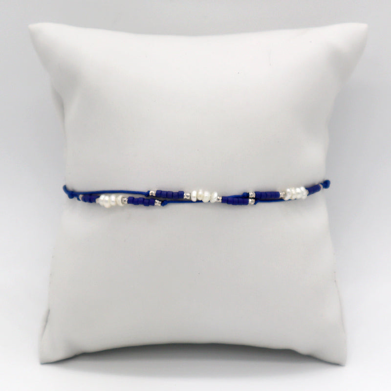 New Bulk Sale OEM Custom Handmade Adjustable Miyuki Beads With Fresh Water Pearl 925 Sterling Silver Finding Woven Bracelet