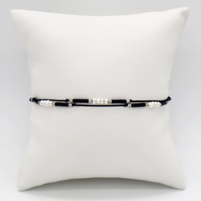 New Bulk Sale OEM Custom Handmade Adjustable Miyuki Beads With Fresh Water Pearl 925 Sterling Silver Finding Woven Bracelet