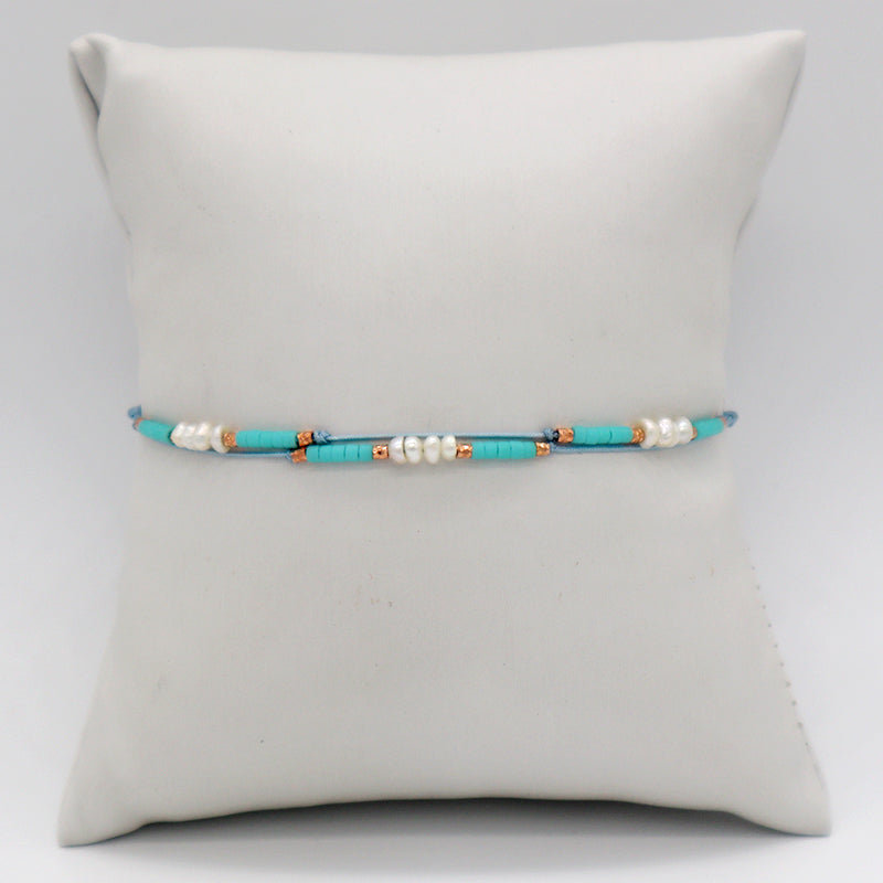 New Bulk Sale OEM Custom Handmade Adjustable Miyuki Beads With Fresh Water Pearl 925 Sterling Silver Finding Woven Bracelet