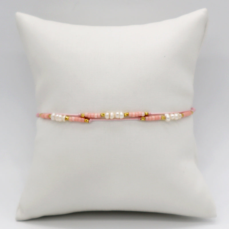 New Bulk Sale OEM Custom Handmade Adjustable Miyuki Beads With Fresh Water Pearl 925 Sterling Silver Finding Woven Bracelet