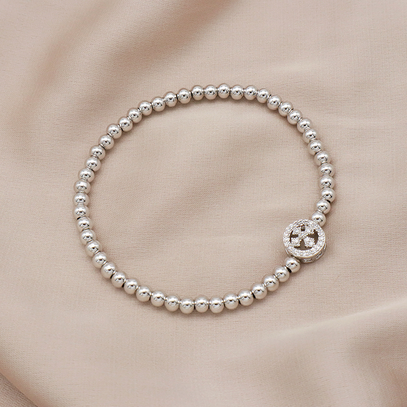High Quality Pvd Plated Beads Women Jewelry 18k Gold Plated Beaded Hamsa Butterfly Star Heart Bracelets Bangle