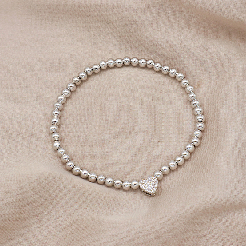 High Quality Pvd Plated Beads Women Jewelry 18k Gold Plated Beaded Hamsa Butterfly Star Heart Bracelets Bangle