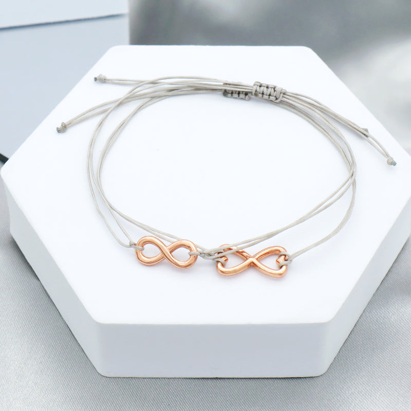 Custom Trendy Woman Girl Jewelry Rose-gold Plating Star Plane Circle Bear Adjustable 925 Sterling Silver Small Charms  Bracelets