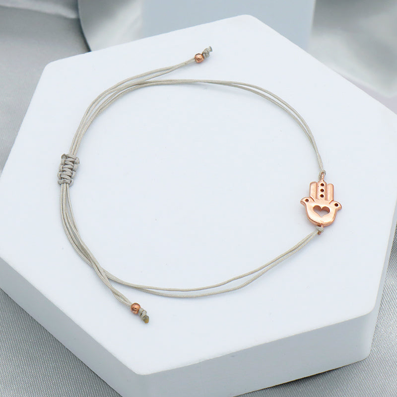 Custom Trendy Woman Girl Jewelry Rose-gold Plating Star Plane Circle Bear Adjustable 925 Sterling Silver Small Charms  Bracelets