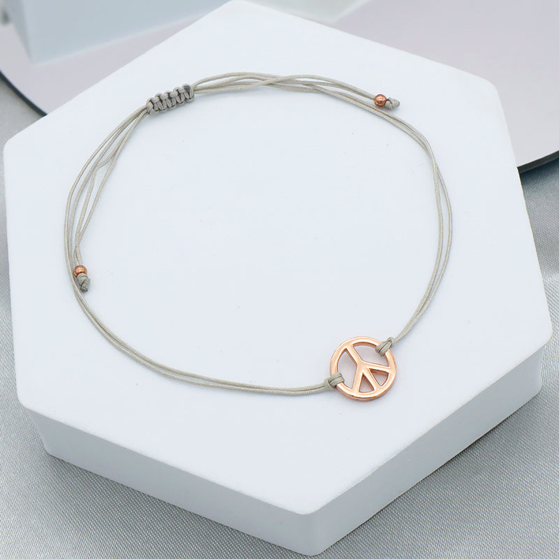Custom Trendy Woman Girl Jewelry Rose-gold Plating Star Plane Circle Bear Adjustable 925 Sterling Silver Small Charms  Bracelets