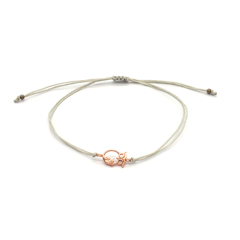 Custom Trendy Woman Girl Jewelry Rose-gold Plating Star Plane Circle Bear Adjustable 925 Sterling Silver Small Charms  Bracelets