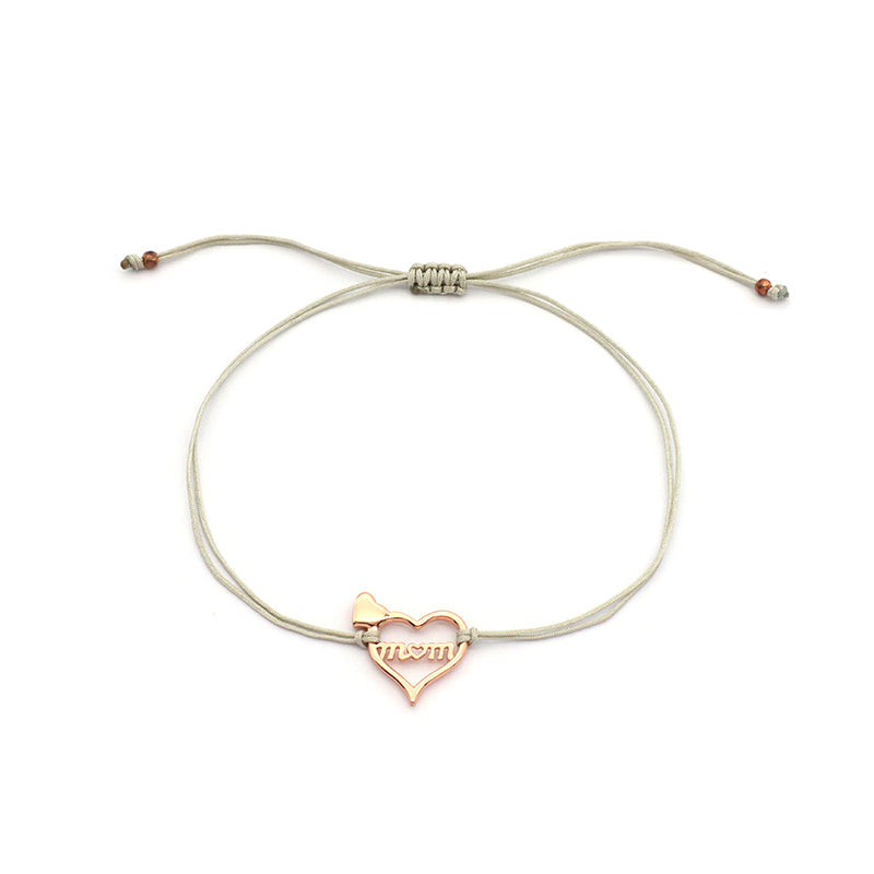 Custom Trendy Woman Girl Jewelry Rose-gold Plating Star Plane Circle Bear Adjustable 925 Sterling Silver Small Charms  Bracelets