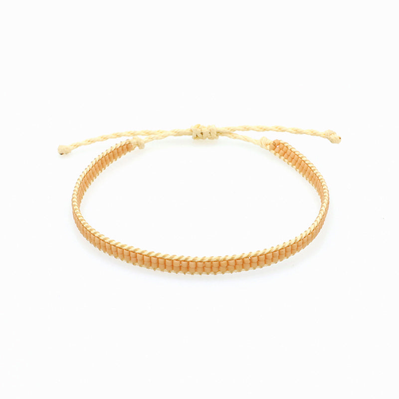 Oem Custom Handmade Fashion Wax Wire Adjust Thread Miyuki Beads Bracelet