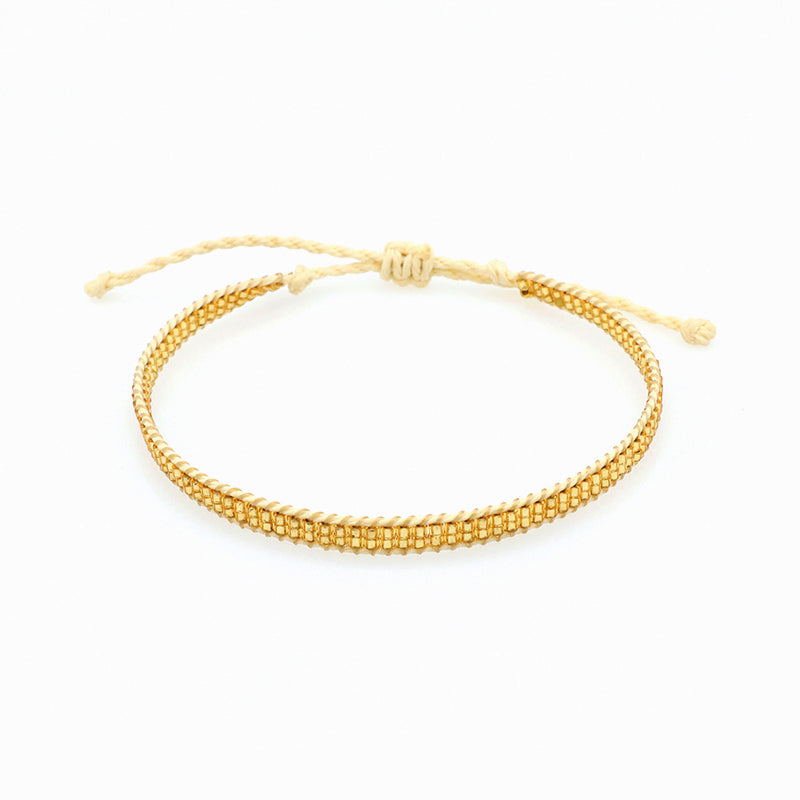 Oem Custom Handmade Fashion Wax Wire Adjust Thread Miyuki Beads Bracelet
