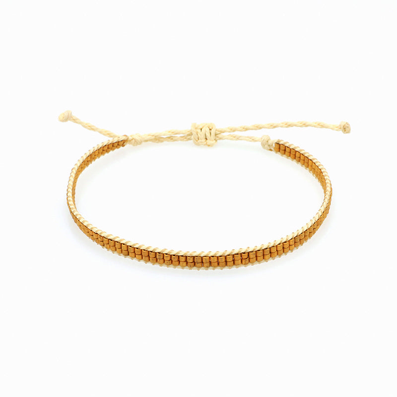 Oem Custom Handmade Fashion Wax Wire Adjust Thread Miyuki Beads Bracelet