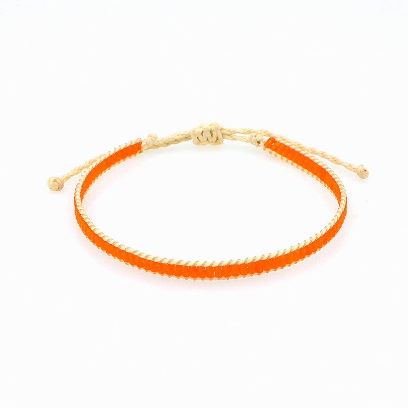 Oem Custom Handmade Fashion Wax Wire Adjust Thread Miyuki Beads Bracelet