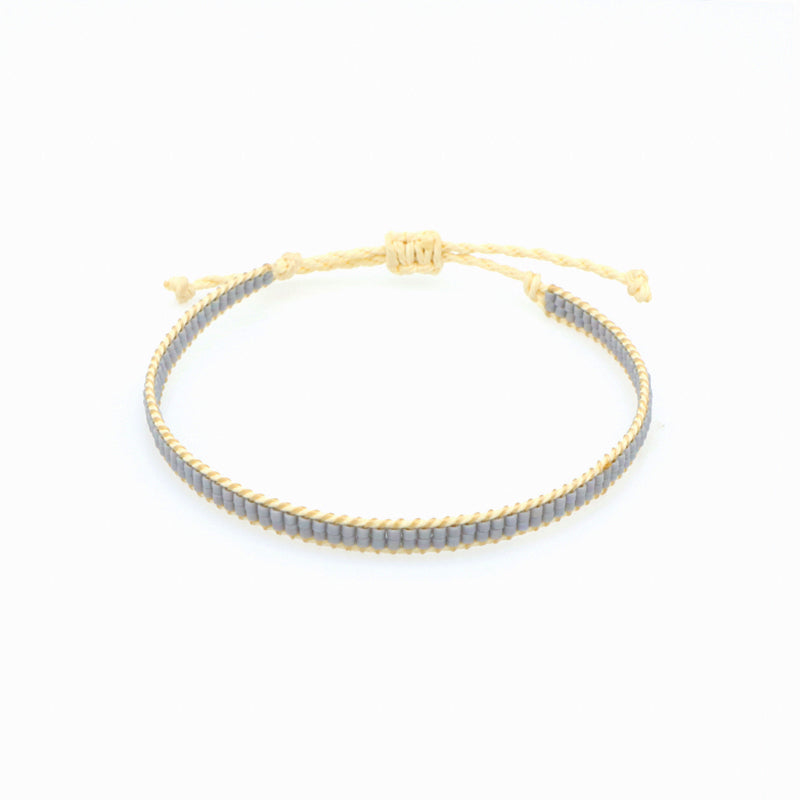 Oem Custom Handmade Fashion Wax Wire Adjust Thread Miyuki Beads Bracelet