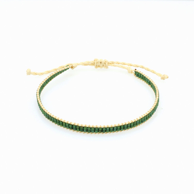 Oem Custom Handmade Fashion Wax Wire Adjust Thread Miyuki Beads Bracelet