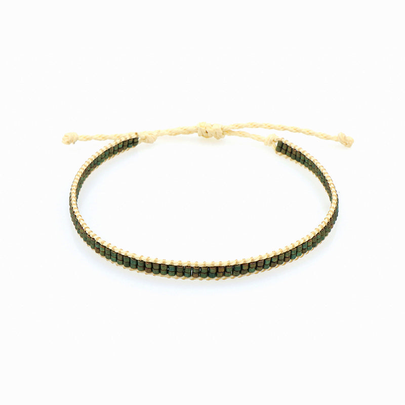 Oem Custom Handmade Fashion Wax Wire Adjust Thread Miyuki Beads Bracelet