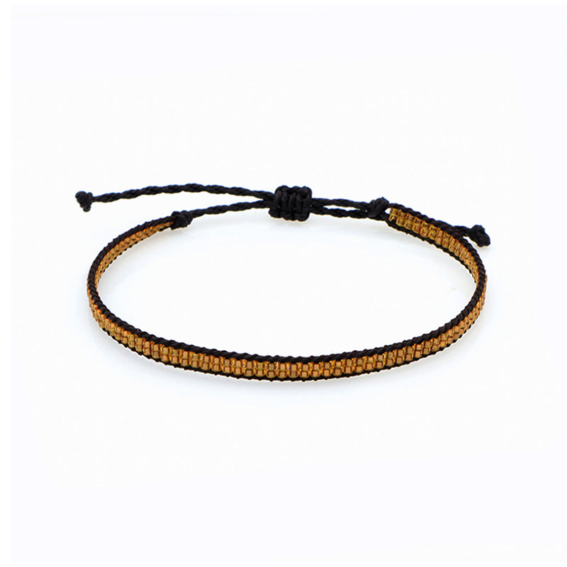 Oem Custom Handmade Fashion Wax Wire Adjust Thread Miyuki Beads Bracelet