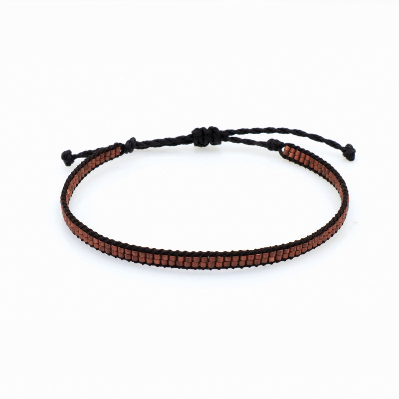 Oem Custom Handmade Fashion Wax Wire Adjust Thread Miyuki Beads Bracelet