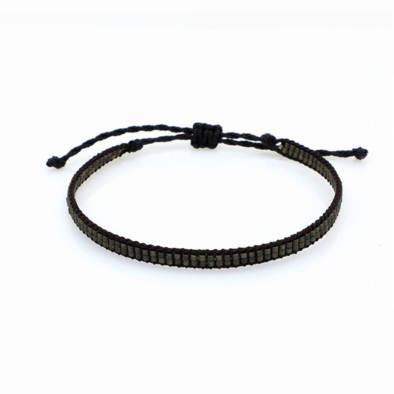 Oem Custom Handmade Fashion Wax Wire Adjust Thread Miyuki Beads Bracelet