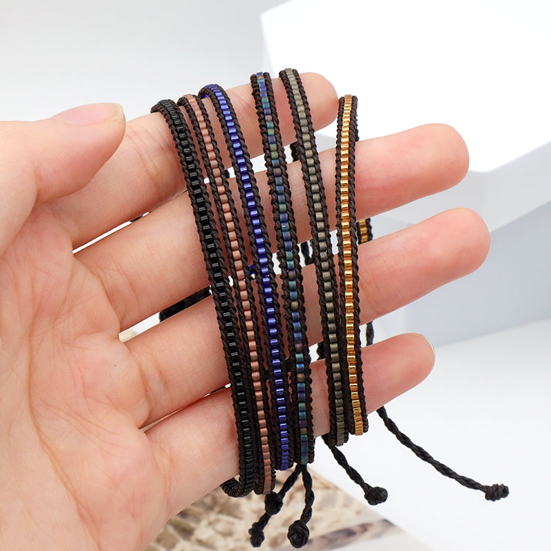 Hot Selling Custom Wholesales New Fashion Design Girls Women Gifts Jewelry Adjustable Handmade Beads Bangle Miyuki Bracelet