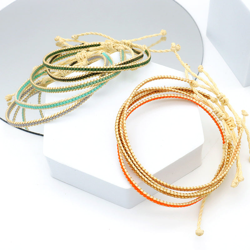Hot Selling Custom Wholesales New Fashion Design Girls Women Gifts Jewelry Adjustable Handmade Beads Bangle Miyuki Bracelet