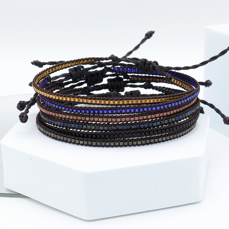 Hot Selling Custom Wholesales New Fashion Design Girls Women Gifts Jewelry Adjustable Handmade Beads Bangle Miyuki Bracelet