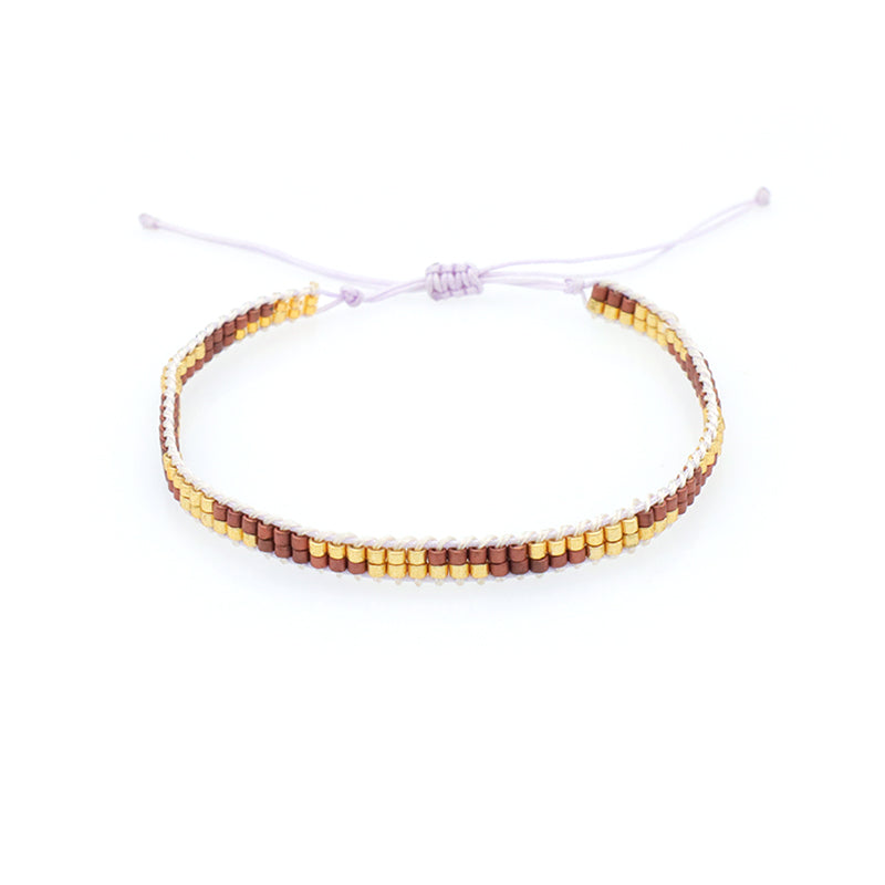Custom High Quality Handmade Fashion Girl Woman Jewelry Adjust Cotton Wire Thread Miyuki Beads Bracelet