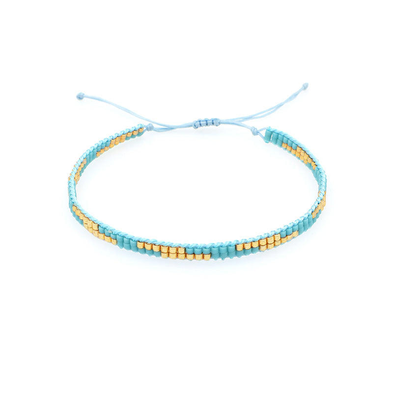 Custom High Quality Handmade Fashion Girl Woman Jewelry Adjust Cotton Wire Thread Miyuki Beads Bracelet