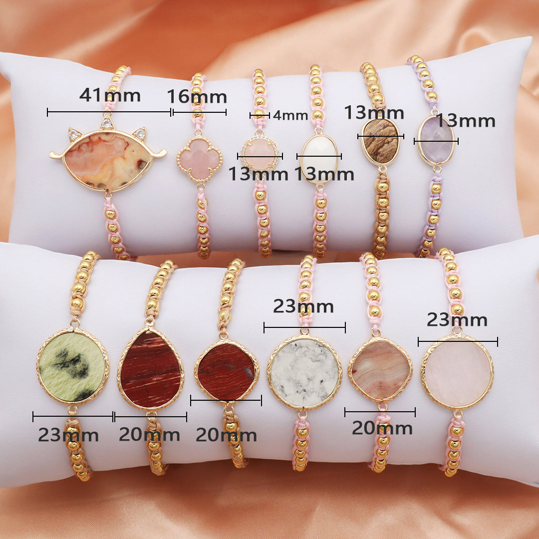 Handmade Natural Stone Bracelet Necklace Valentine Day Gift set Jewelry Wholesale OEM Customized Factory Manufacture Jewelry Set