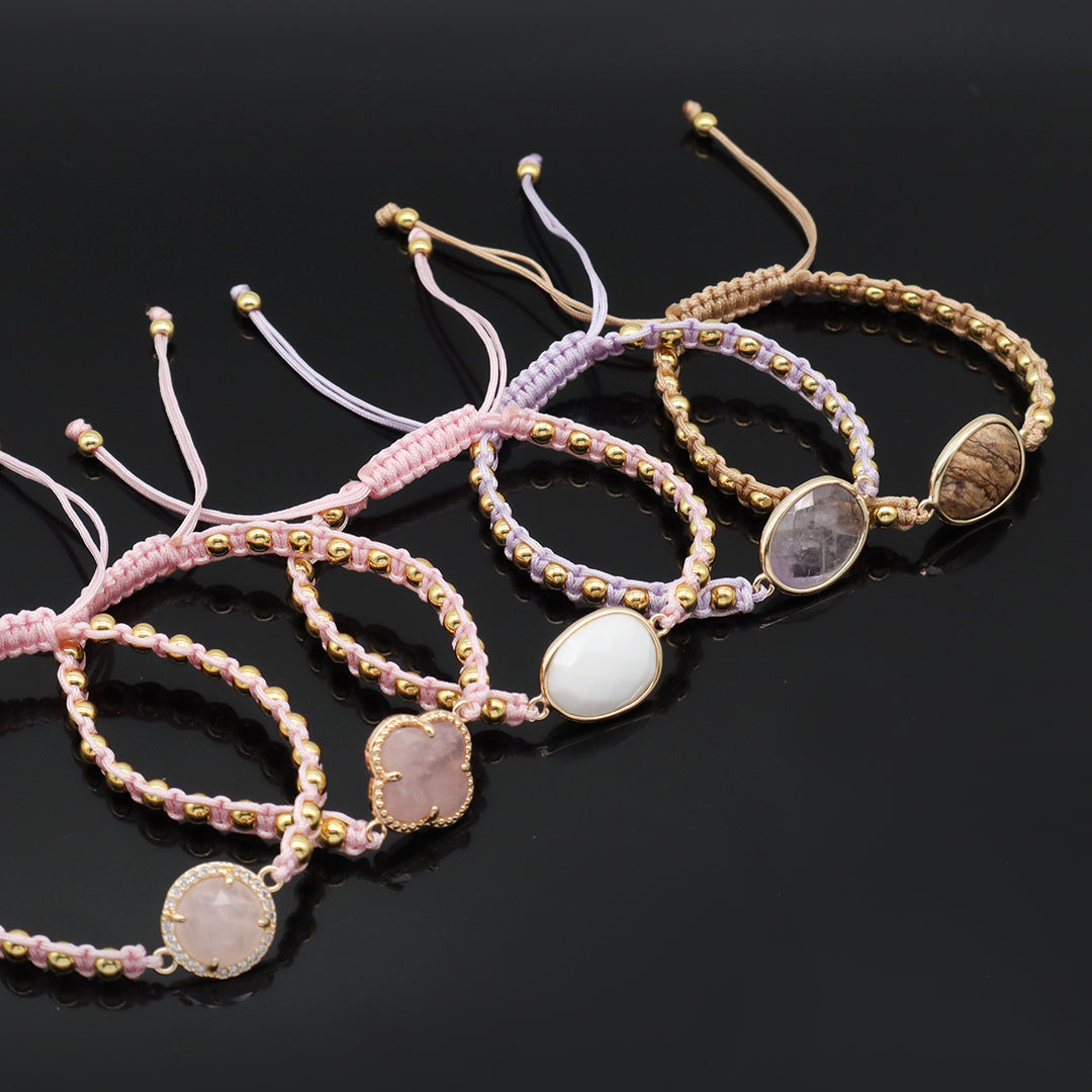 Handmade Natural Stone Bracelet Necklace Valentine Day Gift set Jewelry Wholesale OEM Customized Factory Manufacture Jewelry Set