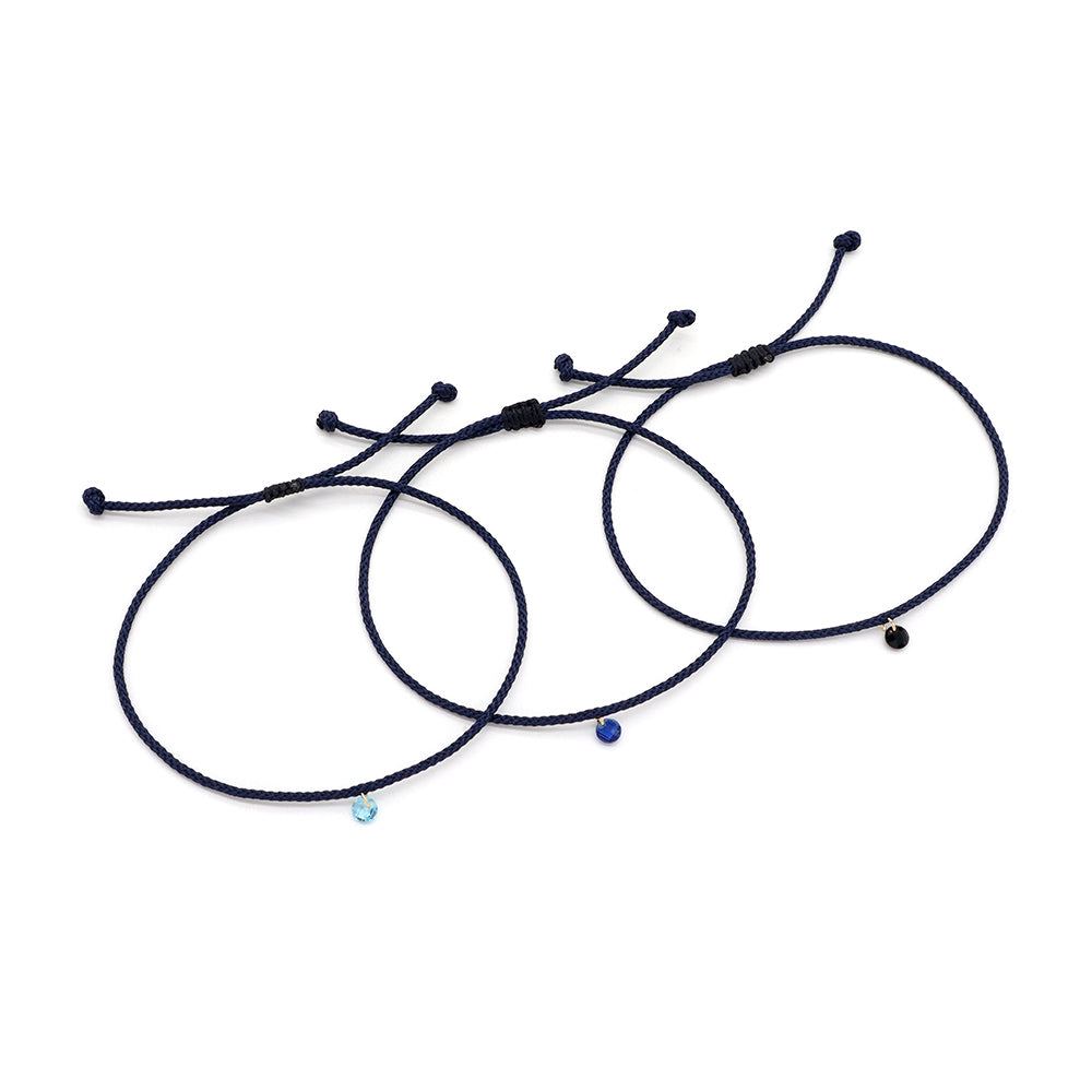 OEM Manufacture Custom Factory Gift Handmade Braided Rope Adjustable 925 silver sterling CZ Charm Bracelet For Teen Girl Women