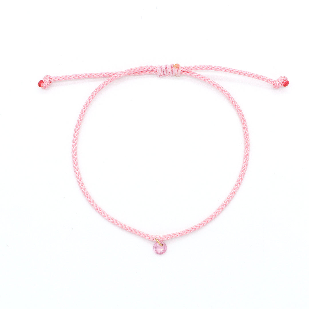 OEM Manufacture Custom Factory Gift Handmade Braided Rope Adjustable 925 silver sterling CZ Charm Bracelet For Teen Girl Women