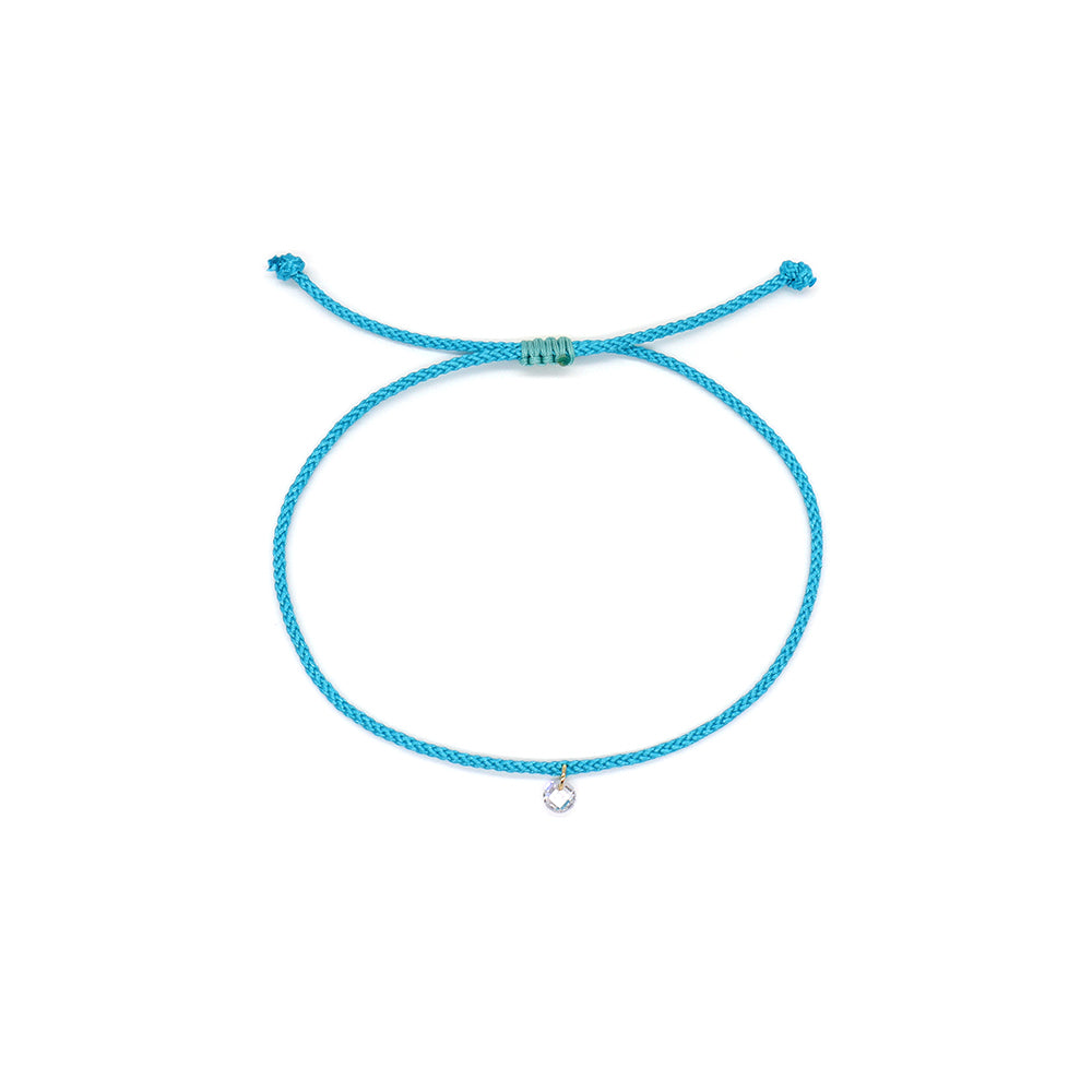 OEM Manufacture Custom Factory Gift Handmade Braided Rope Adjustable 925 silver sterling CZ Charm Bracelet For Teen Girl Women