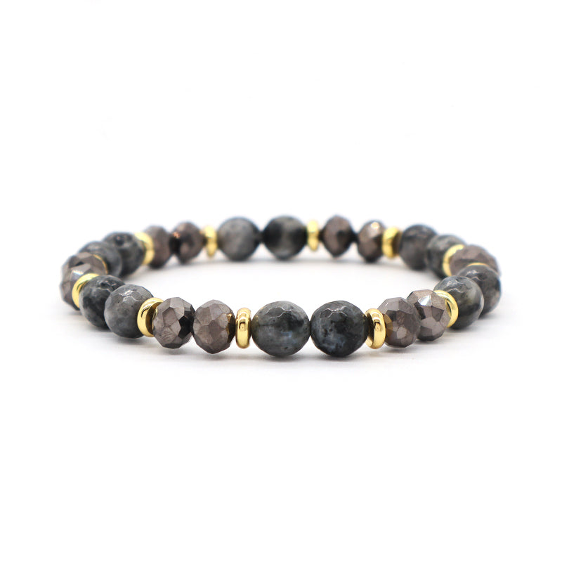 Custom OEM Handmade Healing Semi-preciuos Stone Beads Jewelry Wholesale 8mm Energy Glass Crystal Natural Stone Stretch Bracelet