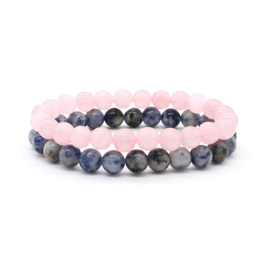 Wholesale Fashion Women Men Healing Elastic Handmade Bracelet Jewelry Custom Factory OEM Gift 8mm Natural Stone Beads Bracelet