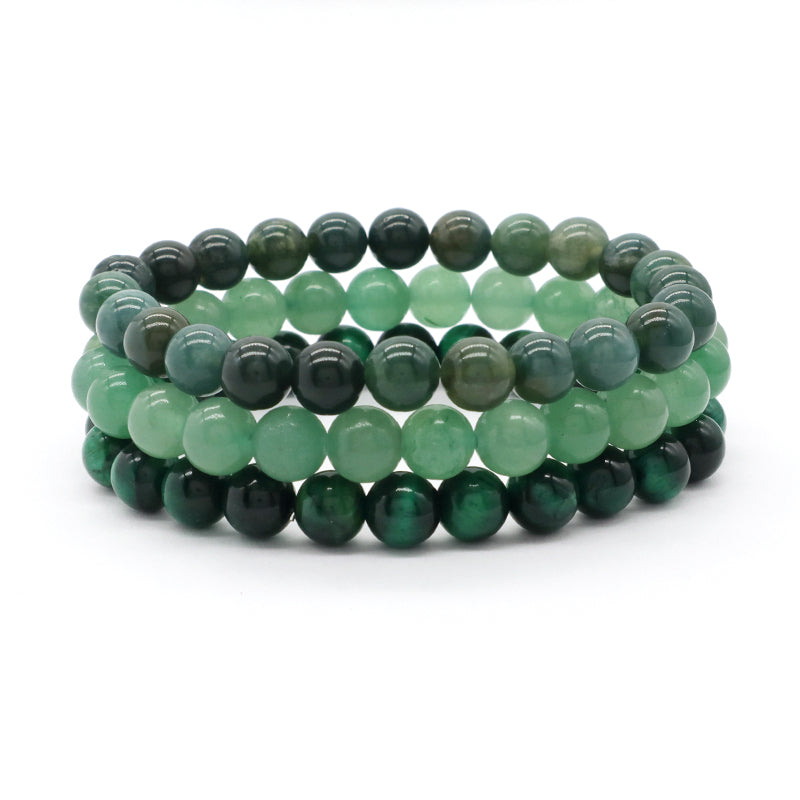 OEM Factory Customized Wholesale Fashion Women Men Jewelry Healing Elastic Handmade Gift 8mm Jade Beads Natural Stone Bracelet