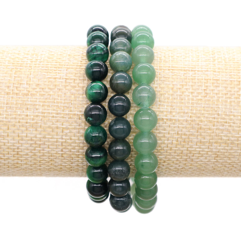 OEM Factory Customized Wholesale Fashion Women Men Jewelry Healing Elastic Handmade Gift 8mm Jade Beads Natural Stone Bracelet