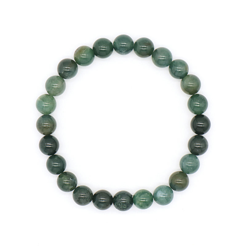 OEM Factory Customized Wholesale Fashion Women Men Jewelry Healing Elastic Handmade Gift 8mm Jade Beads Natural Stone Bracelet