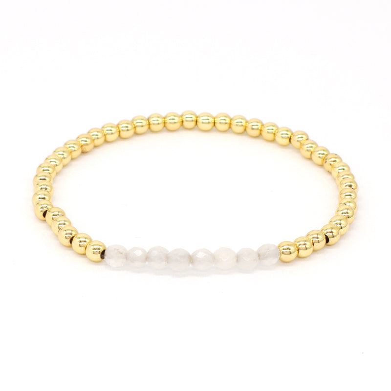 Custom Fashion Wholesale Factory Jewelry Handmade elastic CZ Sea Star Charm 7mm Natural Fresh Water Pearl Bracelet For Women