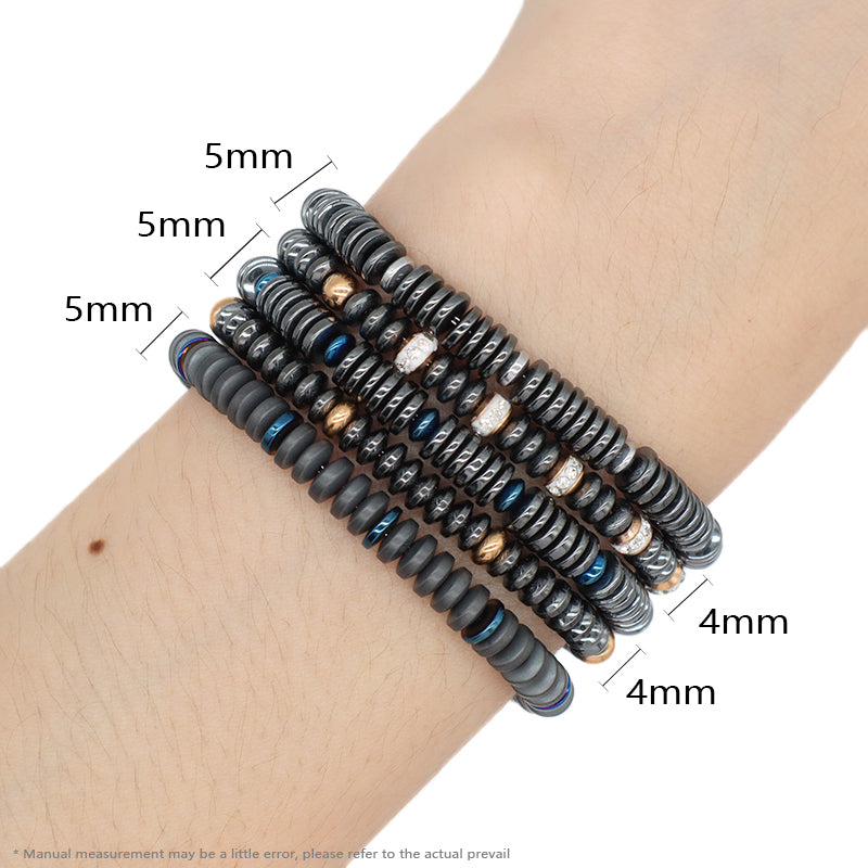 Fashionable Manufacture Wholesale Customized China Factory Jewelry Gift Women Bangle Adjustable Grey Gold Blue Beads Charm Stainless Steel Bracelet
