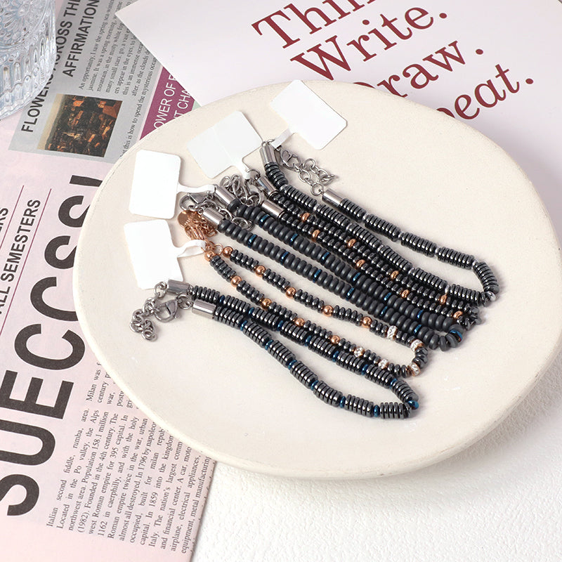 Fashionable Manufacture Wholesale Customized China Factory Jewelry Gift Women Bangle Adjustable Grey Gold Blue Beads Charm Stainless Steel Bracelet