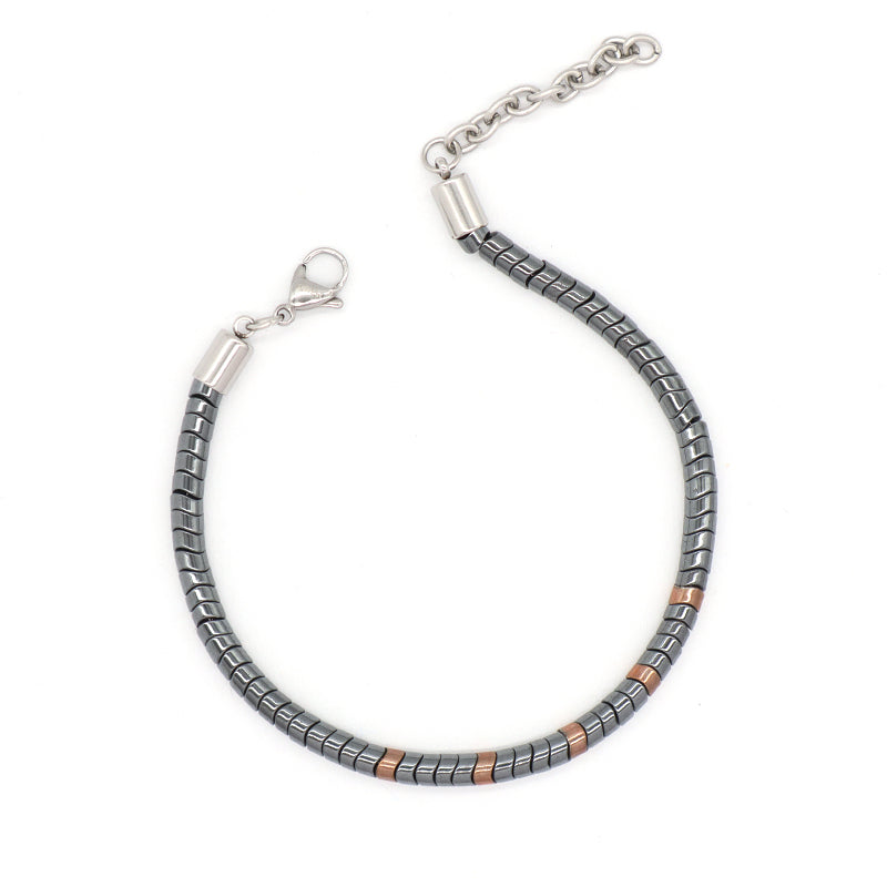 Custom China Factory Fashionable Manufacture Wholesale Jewelry Gift Bangle Women Adjustable Blue Gold Beads Charm Stainless Steel Bracelet