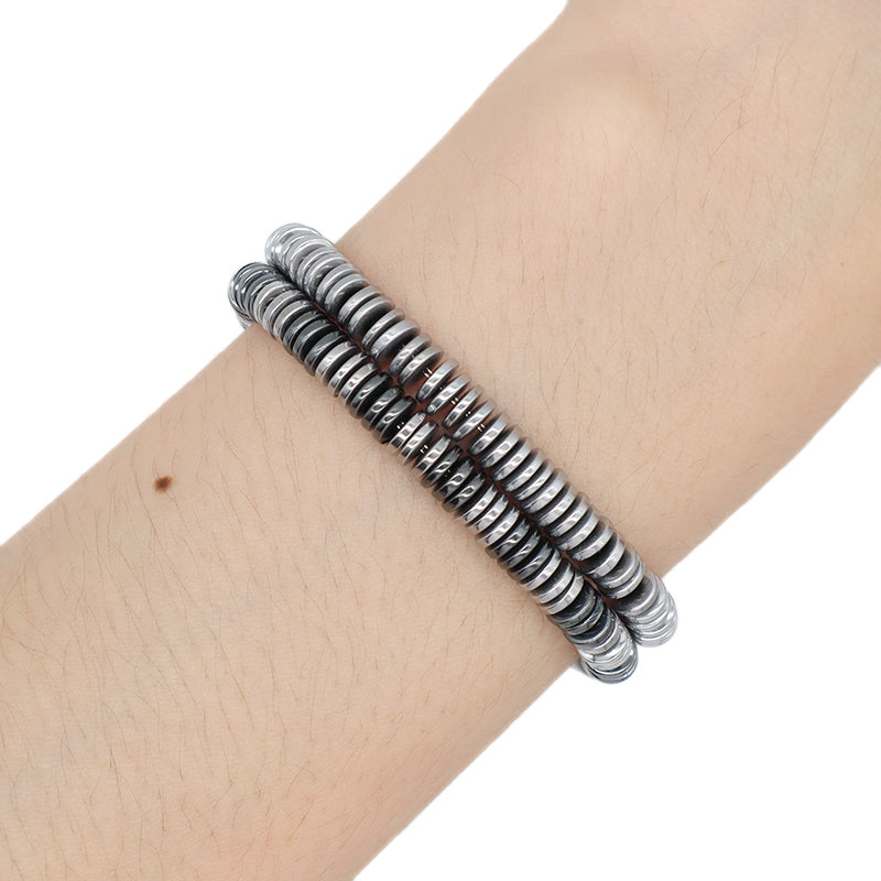 Wholesale Custom China Factory Fashionable Manufacture Jewelry Gift Bangle Women Adjustable Grey Charm Stainless Steel Bracelet