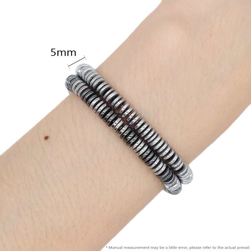 Wholesale Custom China Factory Fashionable Manufacture Jewelry Gift Bangle Women Adjustable Grey Charm Stainless Steel Bracelet