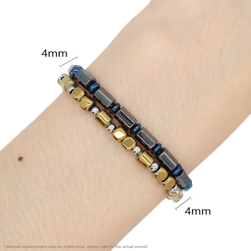 Custom Manufacture China Factory Fashionable Wholesale Jewelry Gift Bangle Adjustable Gold Plated Blue Beads Charm Stainless Steel Bracelet For Women Men