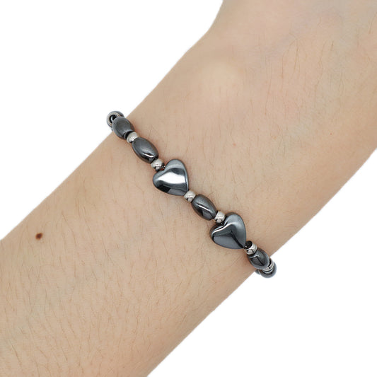 New Women Fashion Jewelry Wholesale Manufacture Custom Factory Adjustable Stainless Steel Heart Bangle Bracelet