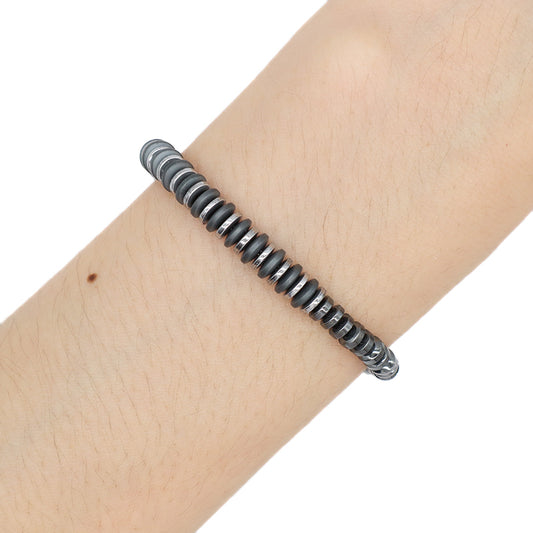 Custom China Factory Wholesale Fashionable Manufacture Bangle Jewelry Gift Men Women Adjustable Blue Grey Beads Charm Stainless Steel Bracelet