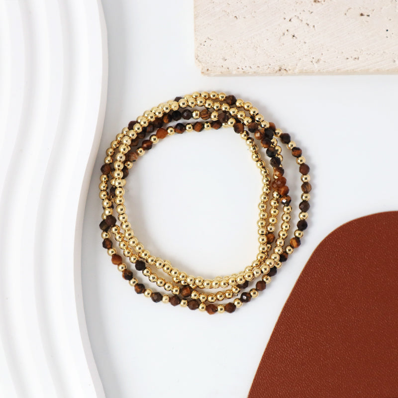 Wholesale Handmade OEM Custom Gemstone Elastic Energy Yoga Bracelet Jewelry 3mm Healing Natural Stone Beaded Bracelet For Women